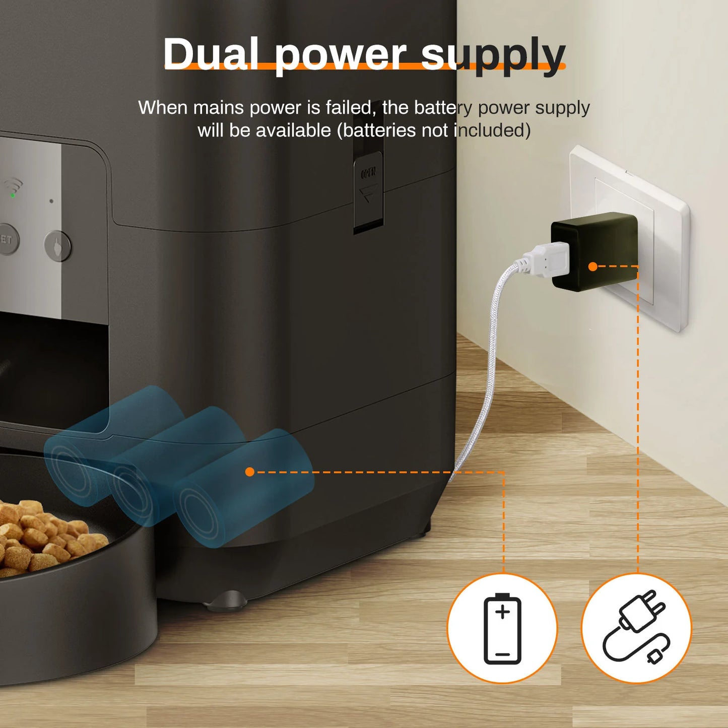 HEYBO 2L Intelligent Pet Feeder Automatically Feeds Pets
