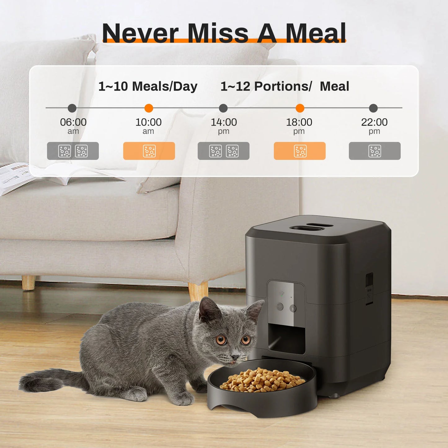 HEYBO 2L Intelligent Pet Feeder Automatically Feeds Pets